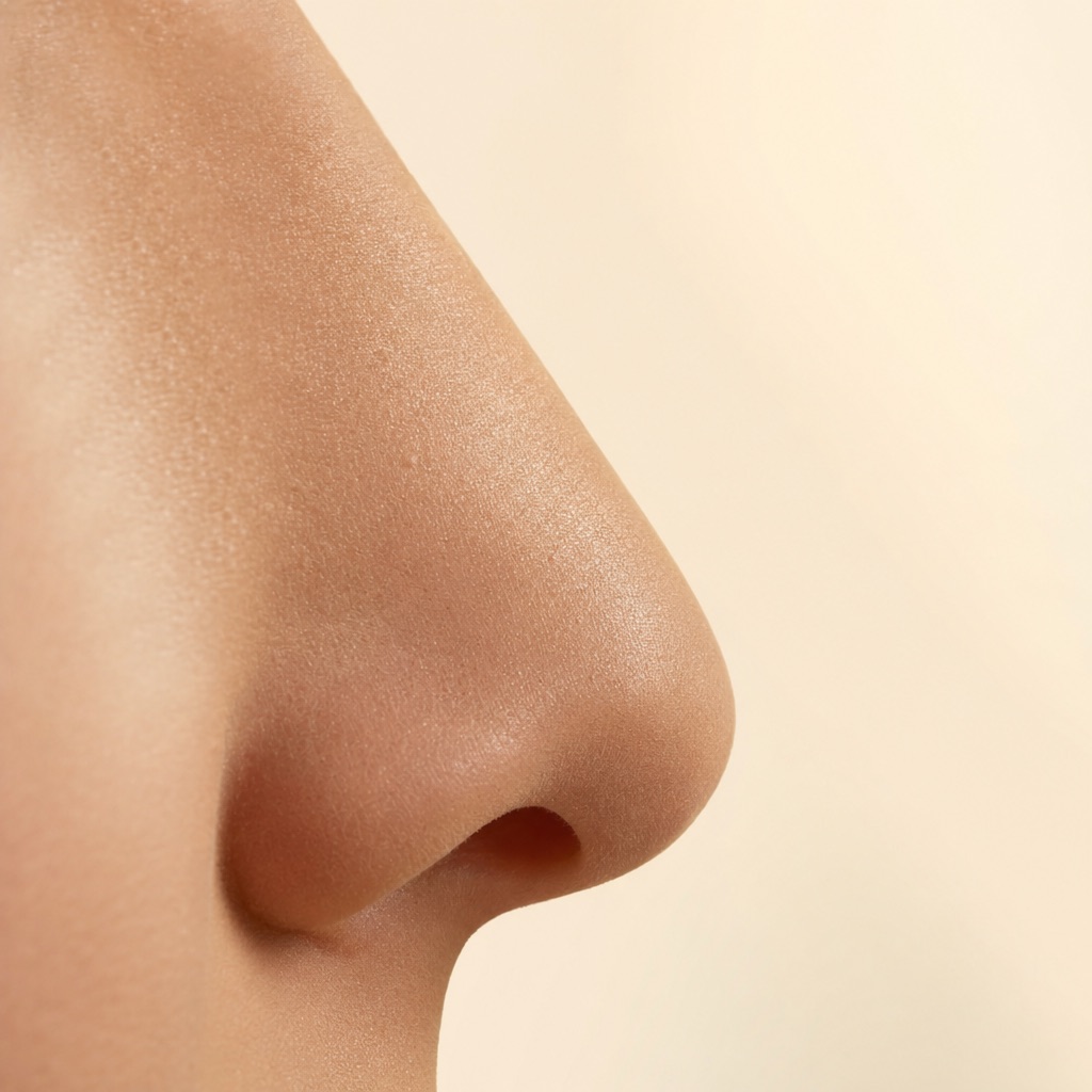 Profile study with an even, straight bridge line