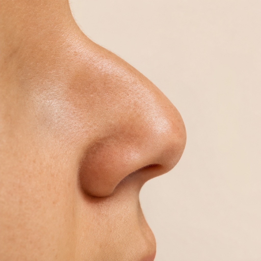 Profile study of a nose with an upward-rotated tip